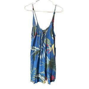 NWT Lagaci size M lace up from swing sundress beach coverup tropical.